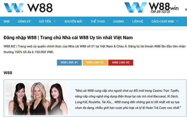 Thông tin về đại lý w88 mz